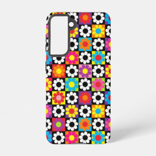 Pop Flower Power Squares Samsung Galaxy Case