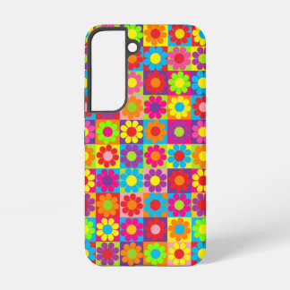 Pop Flower Power Squares Samsung Galaxy Case