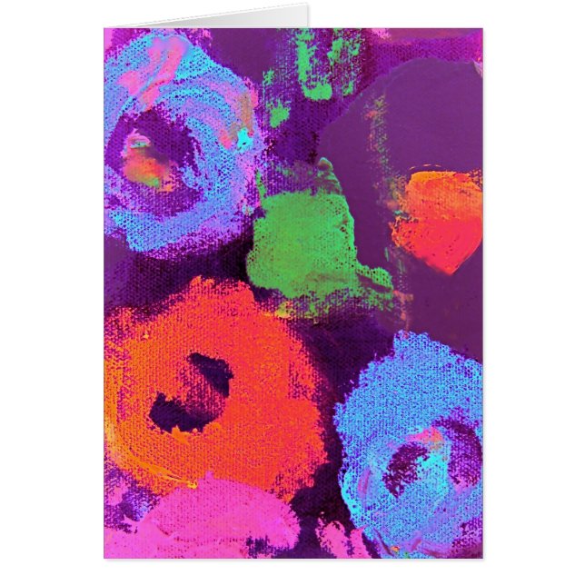 Pop Flowers Card lavender (Front)
