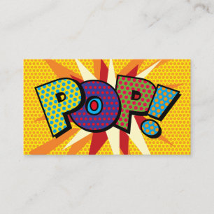 POP Fun Retro Comic Book Business Card