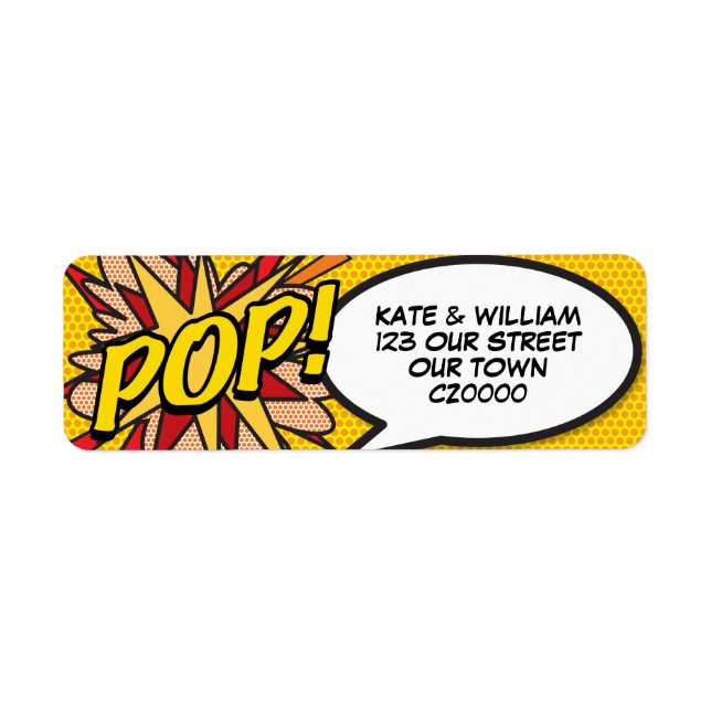 POP Fun Retro Comic Book Pop Art Adresse (Devant)