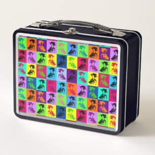 Pop Geisha Squares Metal Lunch Box