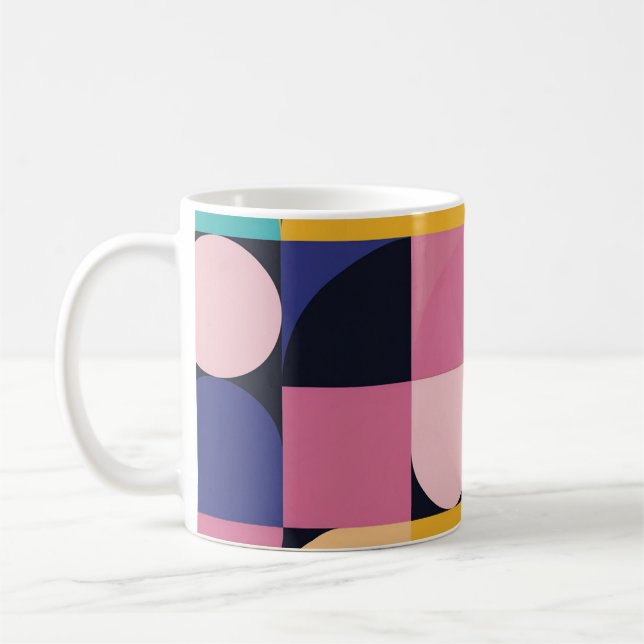 Pop Geometry Retro Mug – Colorful Mid-Century (Left)