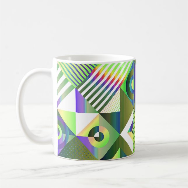 Pop Geometry Retro Mug – Colorful Mid-Century (Left)