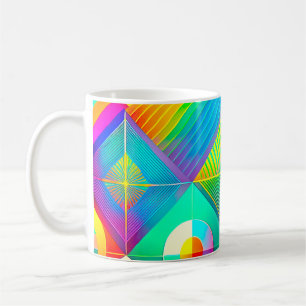 Pop Geometry Retro Mug – Colourful Mid-Century