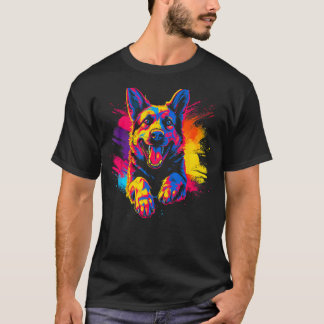 Pop German Shepherd Dog T-Shirt