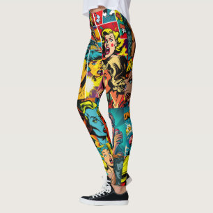 Pop Girl Art Comic Leggings 3 - Cool