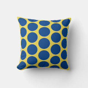 Pop Goes The Blue Dots Throw Pillow