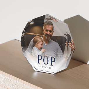 Pop Grandpa Year Established Photo Block