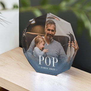 Pop Grandpa Year Established Photo Block