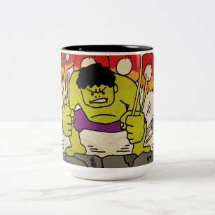 Pop Hulk Comic Strip Two-Tone Coffee Mug