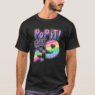 Pop It 9Th Birthday Girls Boys 9 Years Old Fidget T-Shirt