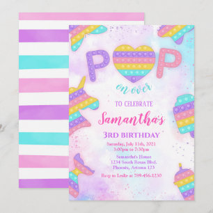 Pop It Anniversaire Invitation