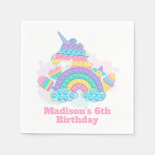 Pop it birthday napkin