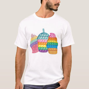 Pop It Bubble Fidget T-Shirt Throw Pillow