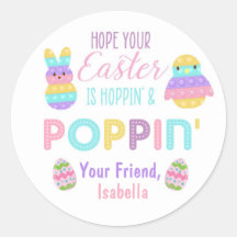 Pop It Easter Treat Tag Label