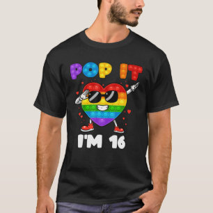 Pop It I'm 16 Birthday Girl Pop Fidget Graphic Dab T-Shirt