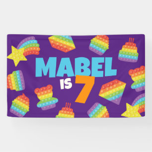 Pop It! Invitation Birthday Backdrop Banner
