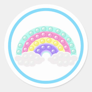 Pop it party cake  classic round sticker
