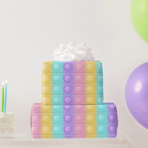 Pop It Pastel Pattern Birthday  Wrapping Paper