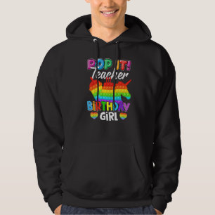 Pop It Teacher Birthday Girl Fidget Kid Matching F Hoodie