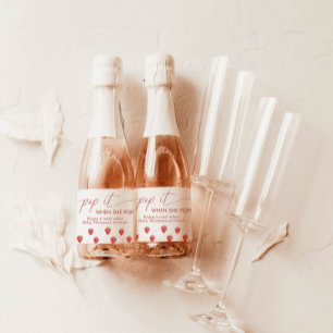 Pop It When She Pops Baby Shower Favour Sparkling Wine Label