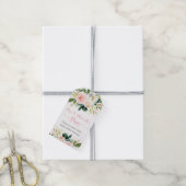 Pop It When She Pops Boho Floral Pink Gold Shower Gift Tags (With Twine)