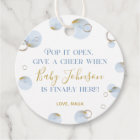 Pop it When She Pops Favour Tag, Champagne Tag
