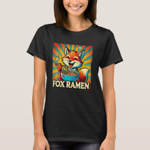 Pop Japanese Art Noodles Lover Wildlife Cute Fox R T-Shirt