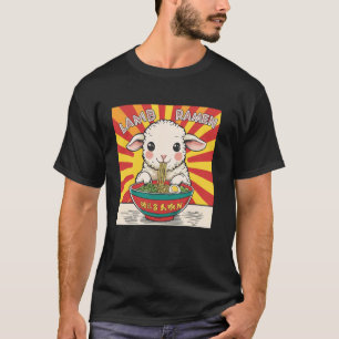 Pop Japanese Art Sunset Noodles Cute Lamb Sheep Ra T-Shirt