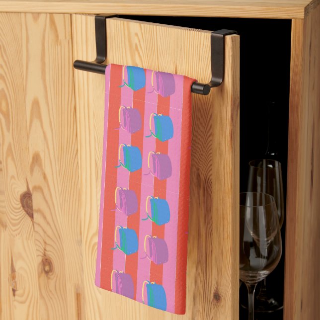 Pop Japanese School Bag Kitchen Towel (Thirds Fold)