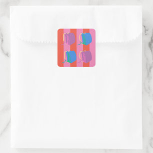 Pop Japanese School Bag Square Sticker
