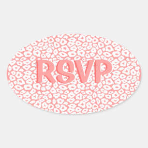 Pop Leopard Oval Sticker