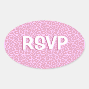 Pop Leopard Oval Sticker
