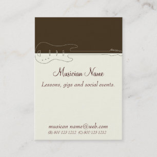 Pop Modern Rock Music Guitar Band Business Card