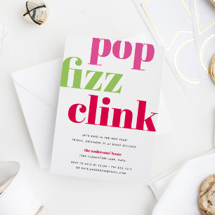 Pop moderne   Invitation du réveillon du Nouvel An