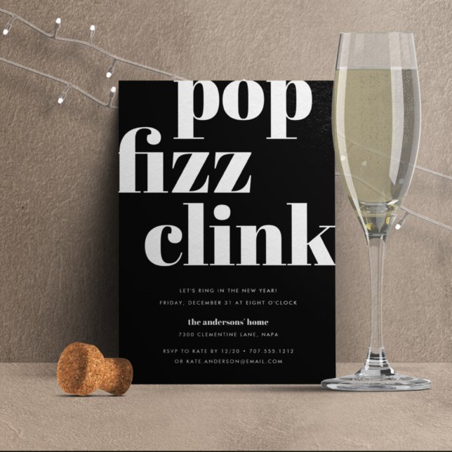 Pop moderne | Invitation du réveillon du Nouvel An (Créateur téléchargé)