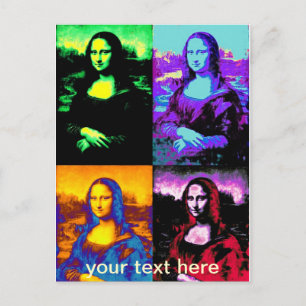 pop mona lisa postcard