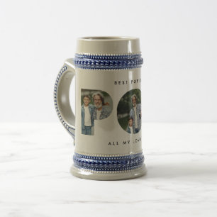 Pop multi photo modern typography elegant black beer stein