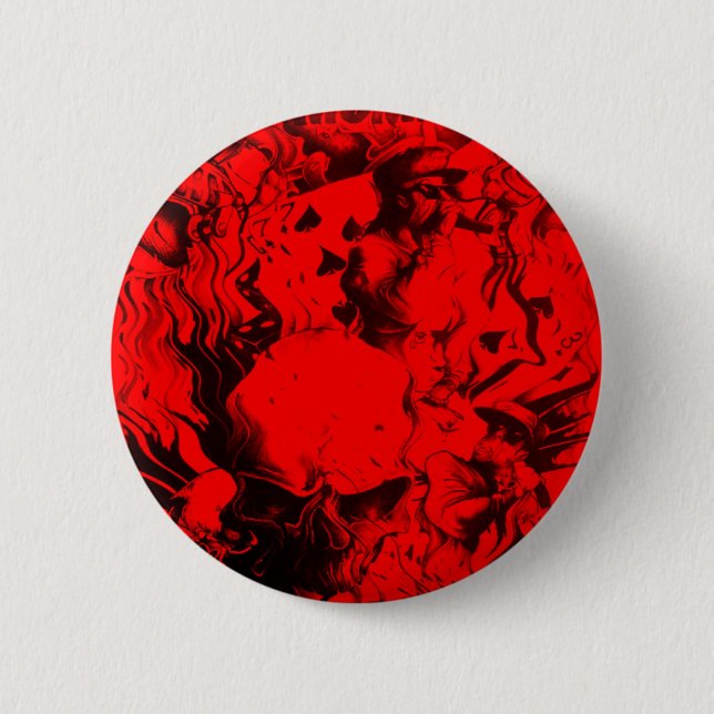Pop Musician Portraits in Vibrant Red Colours Art  2 Inch Round Button (Front)