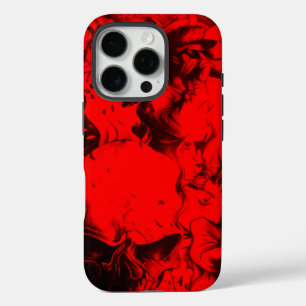 Pop Musician Portraits in Vibrant Red Colours Art  iPhone 16 Pro Case