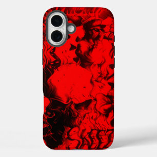 Pop Musician Portraits in Vibrant Red Colours Art  iPhone 16 Plus Case