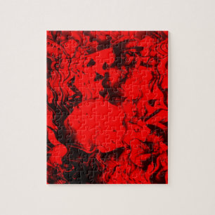 Pop Musician Portraits in Vibrant Red Colours Art  Jigsaw Puzzle
