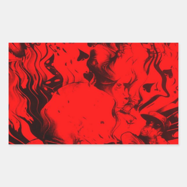 Pop Musician Portraits in Vibrant Red Colours Art  Sticker (Front)