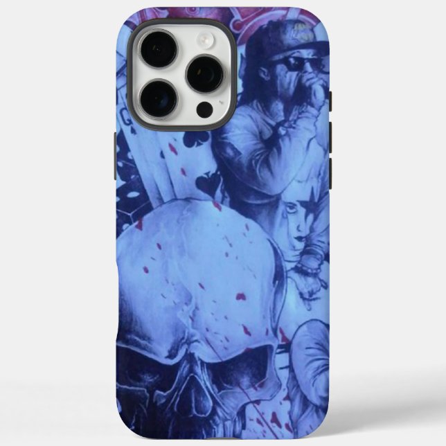Pop Musicians Blue Purple Art Print Case-Mate iPhone Case (Back)
