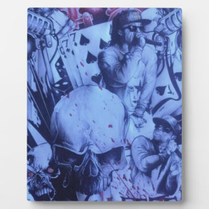 Pop Musicians Blue Purple Art Print Plaque