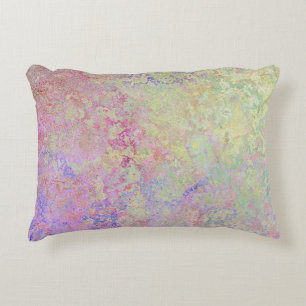 Pop of Pastel Colourful Alcohol Ink Abstract Accent Pillow