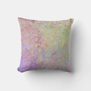 Pop of Pastel Colourful Alcohol Ink Abstract Throw Pillow