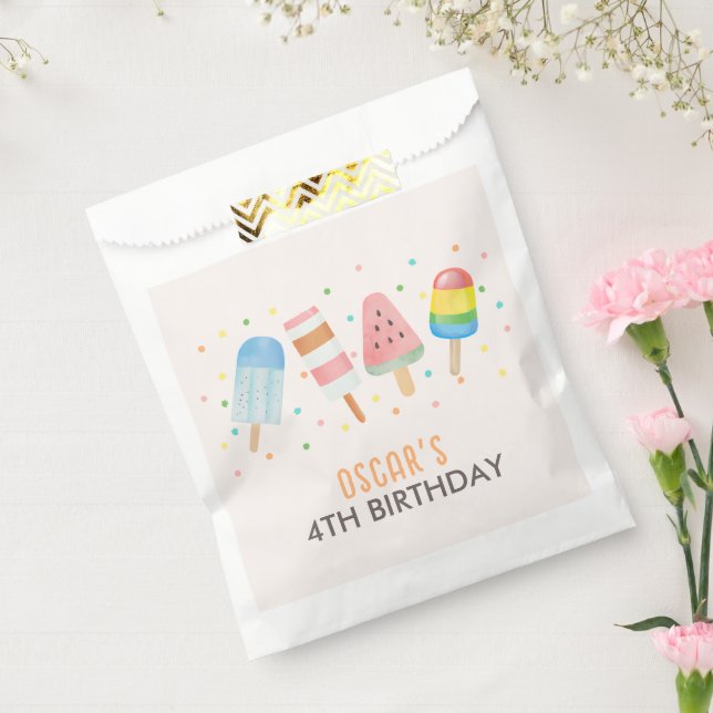 Pop on Over and Chill Ice-cream Kids Birthday Favour Bag (Sealed)