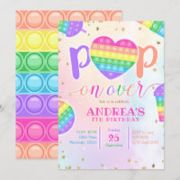 Pop on Over Anniversaire Fête Invitation
